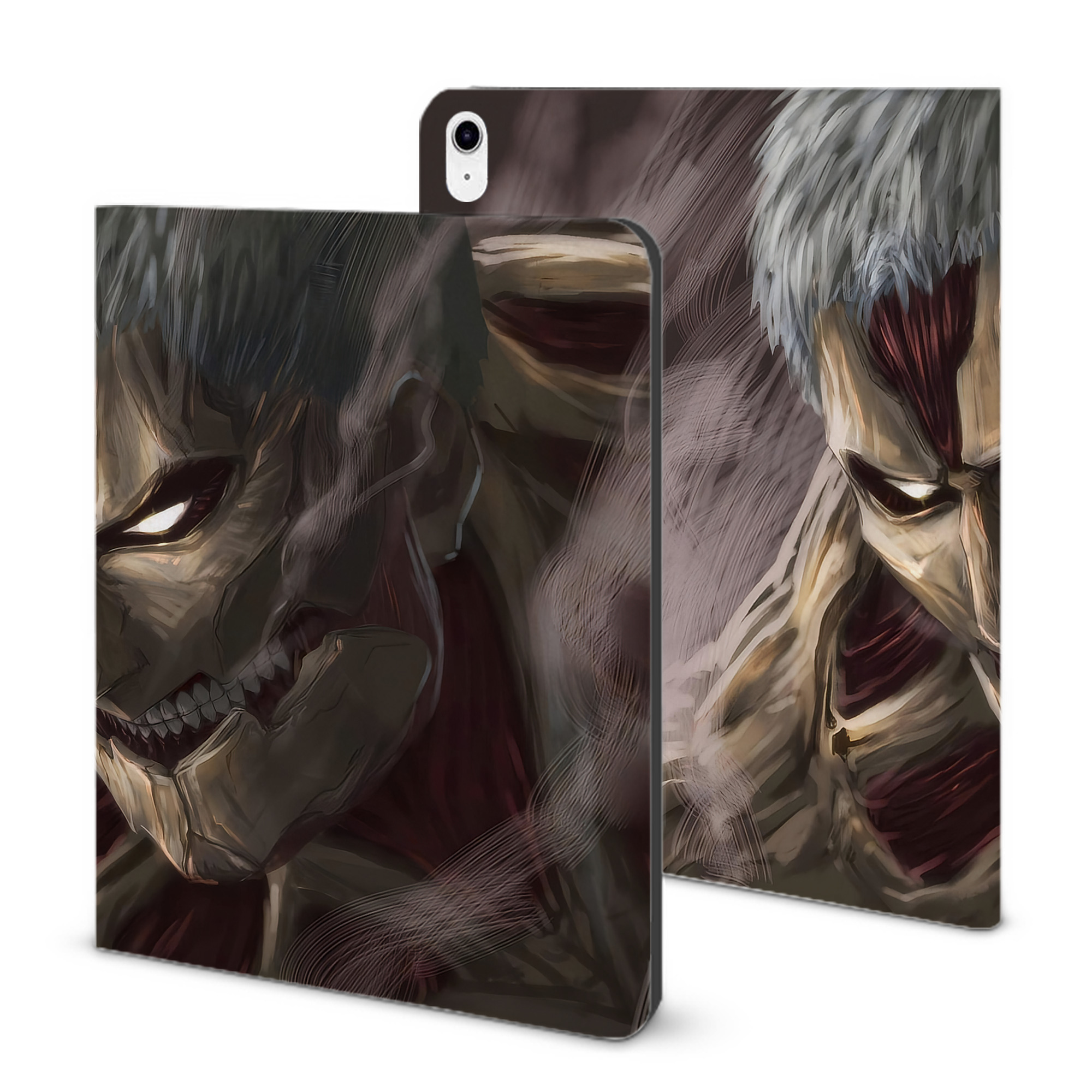 （画像用） 進撃の巨人 Attack on Titan IPad ケース ブック型 PUレザー TPU 耐衝撃 軽量 薄型 ペン収納なし 全面保護 IPad 各モデル対応